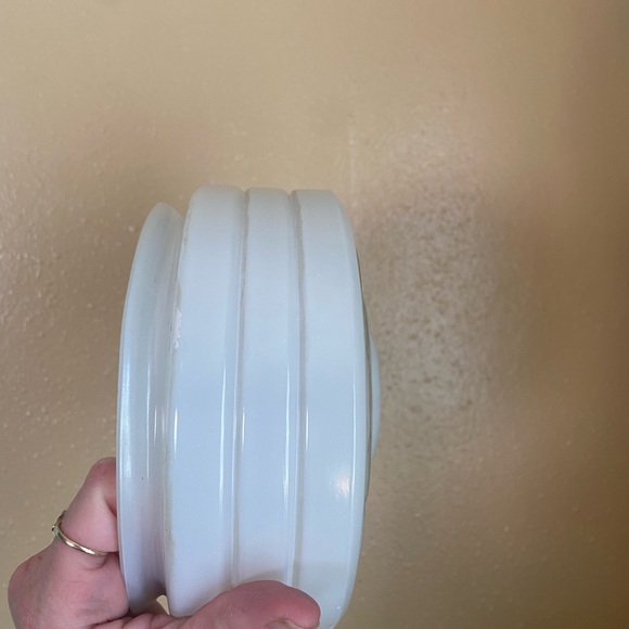 Vintage Frosted Light Round Fixture Ceiling Light 6” Shade - Picture 2 of 5